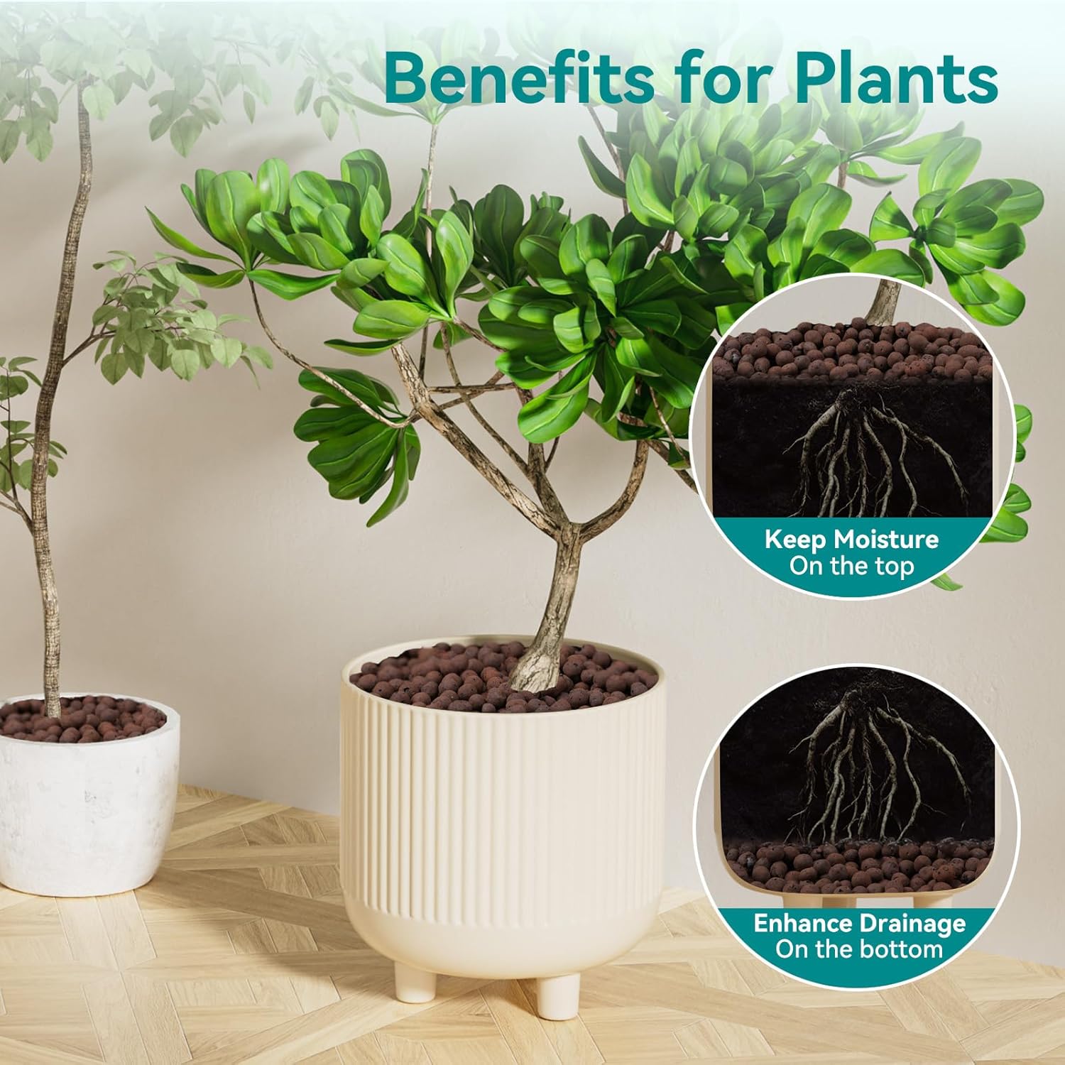 Clay Pebble Growing - 100/200G Clay Pebbles for Plants,Lightweight Clay
