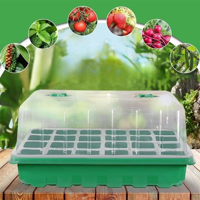 Dome Propagation Kit - 1/5-Piece Seedling Tray Kit, 24 Cell