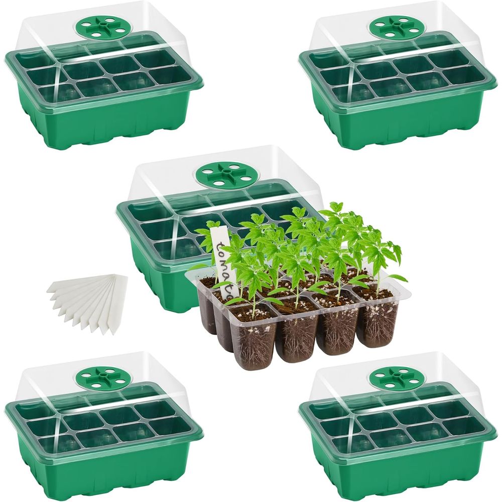 Dome Propagation Kit - 5-Pack Seed Starter Trays, Seed Starter