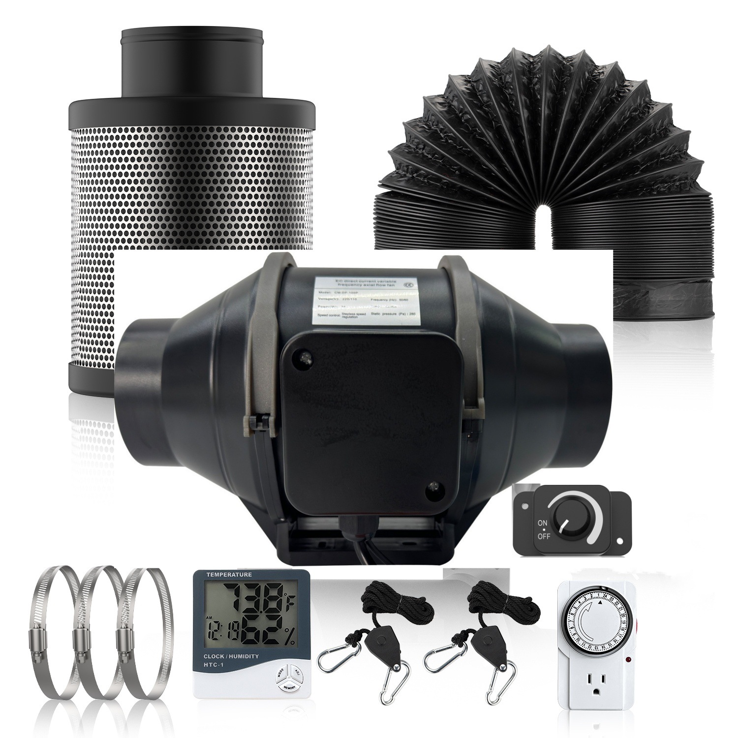 4 Inch Smart Inline Duct Fan w - Carbon Filter Inline recensie en prijs