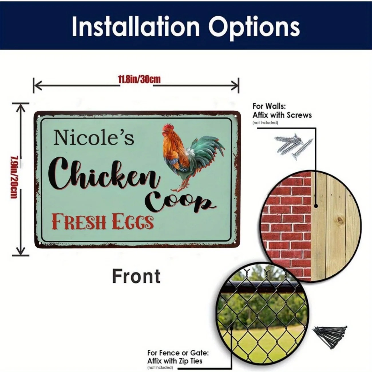 Custom Text Chicken Coop Sign  - Urban Farming Wall recensie en prijs