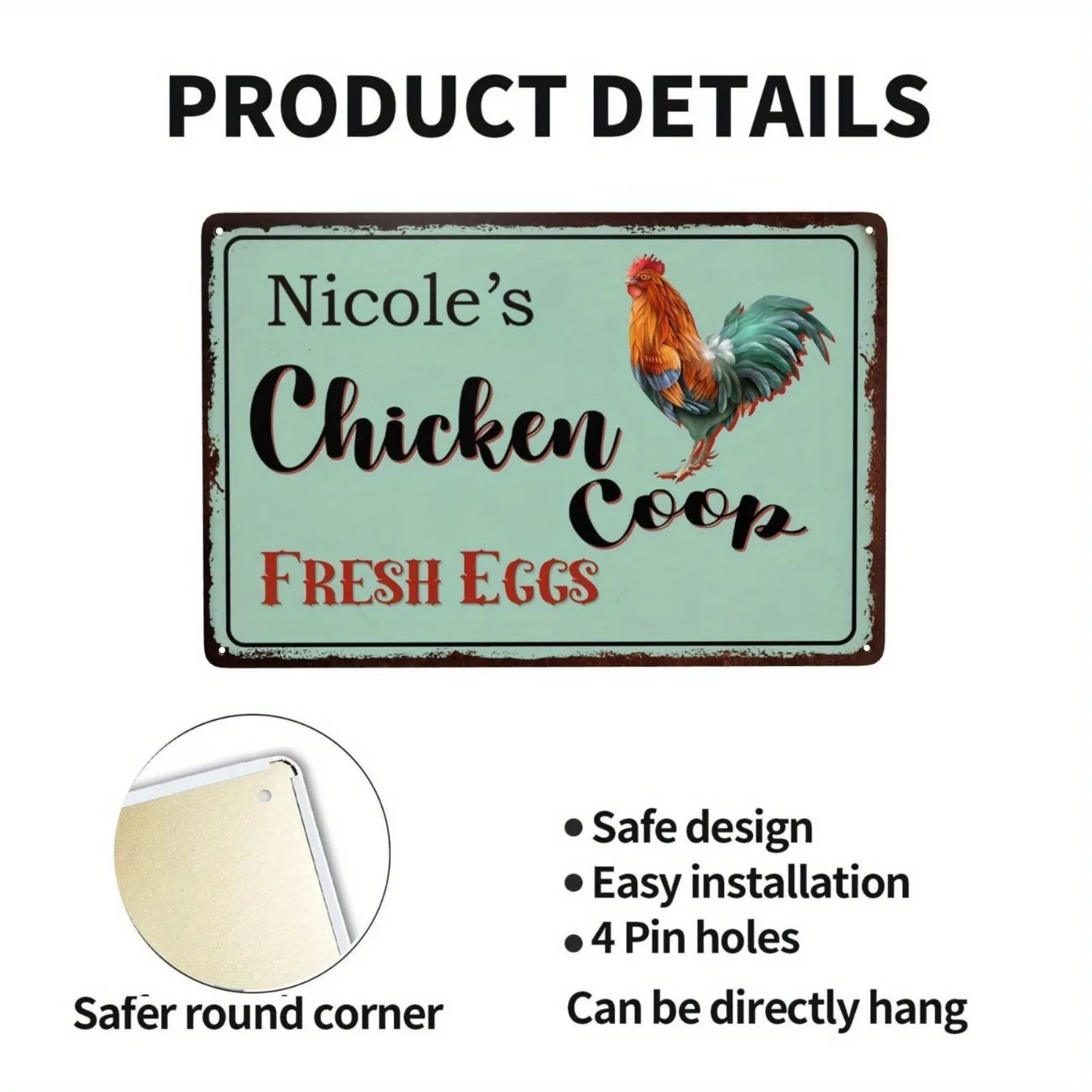 Custom Text Chicken Coop Sign  - Urban Farming Wall recensie en prijs