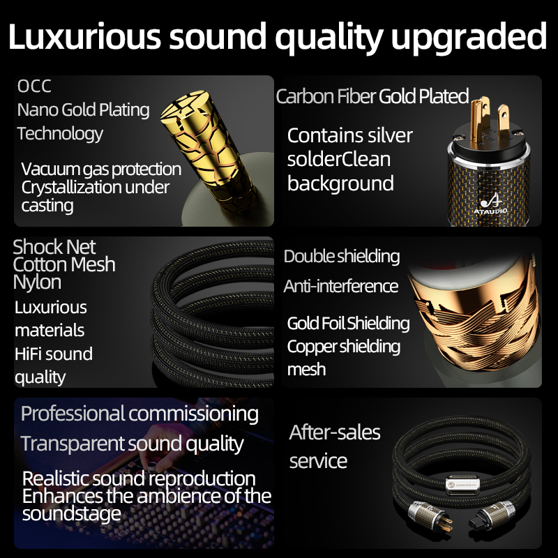 ATAUDIO HiFi Power Cable with  - Carbon Filter Inline recensie en prijs
