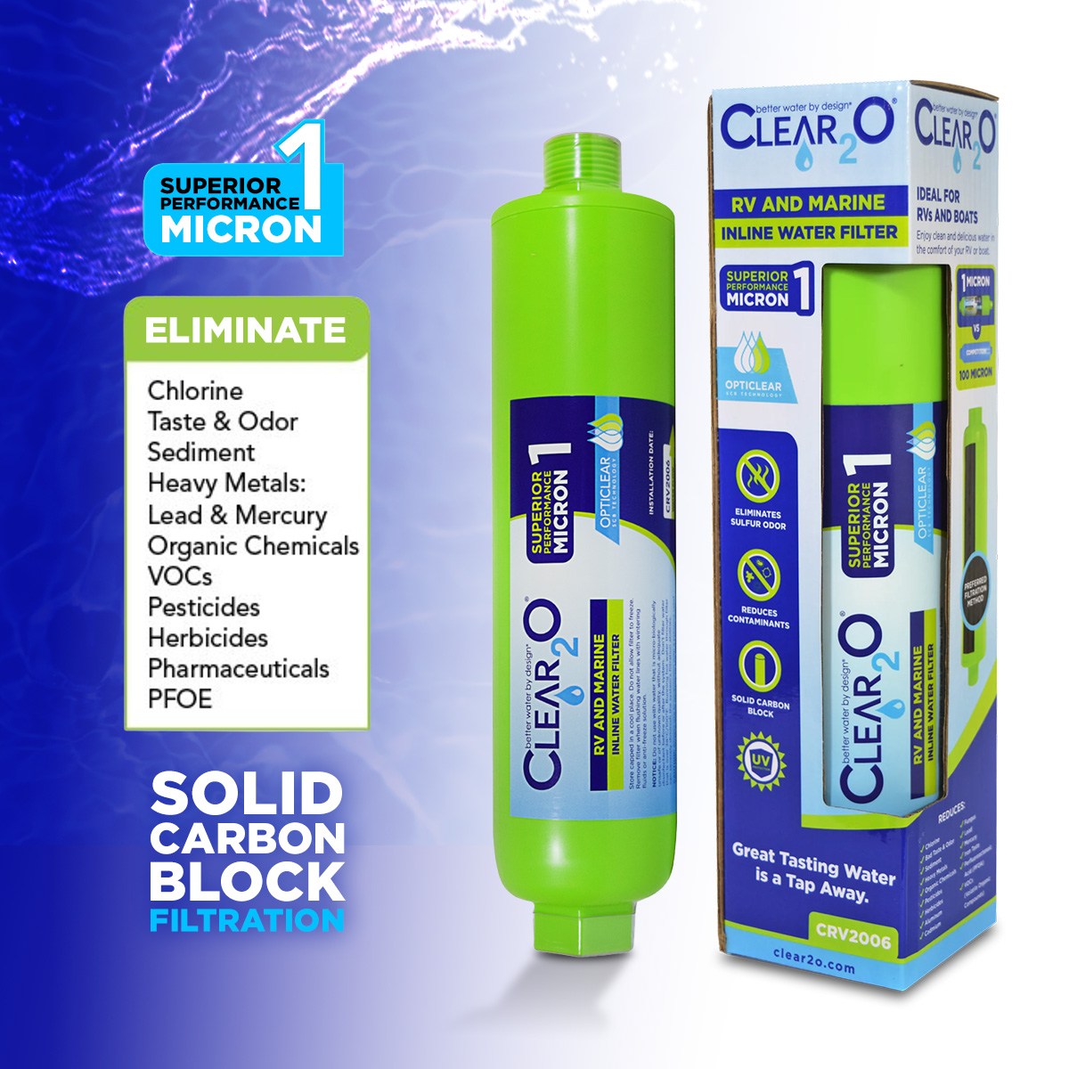 RV & Marine Inline 1 Micron So - Carbon Filter Inline recensie en prijs