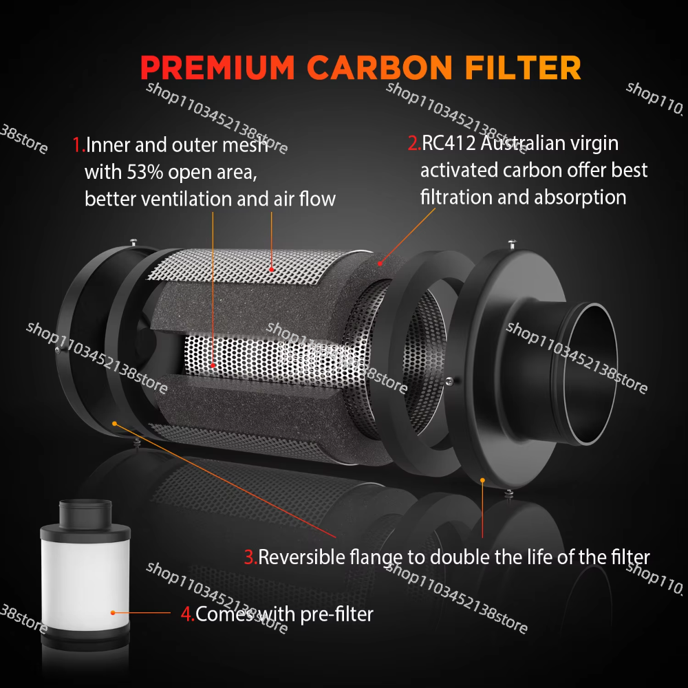 4 Inch Smart Inline Duct Fan w - Carbon Filter Inline recensie en prijs