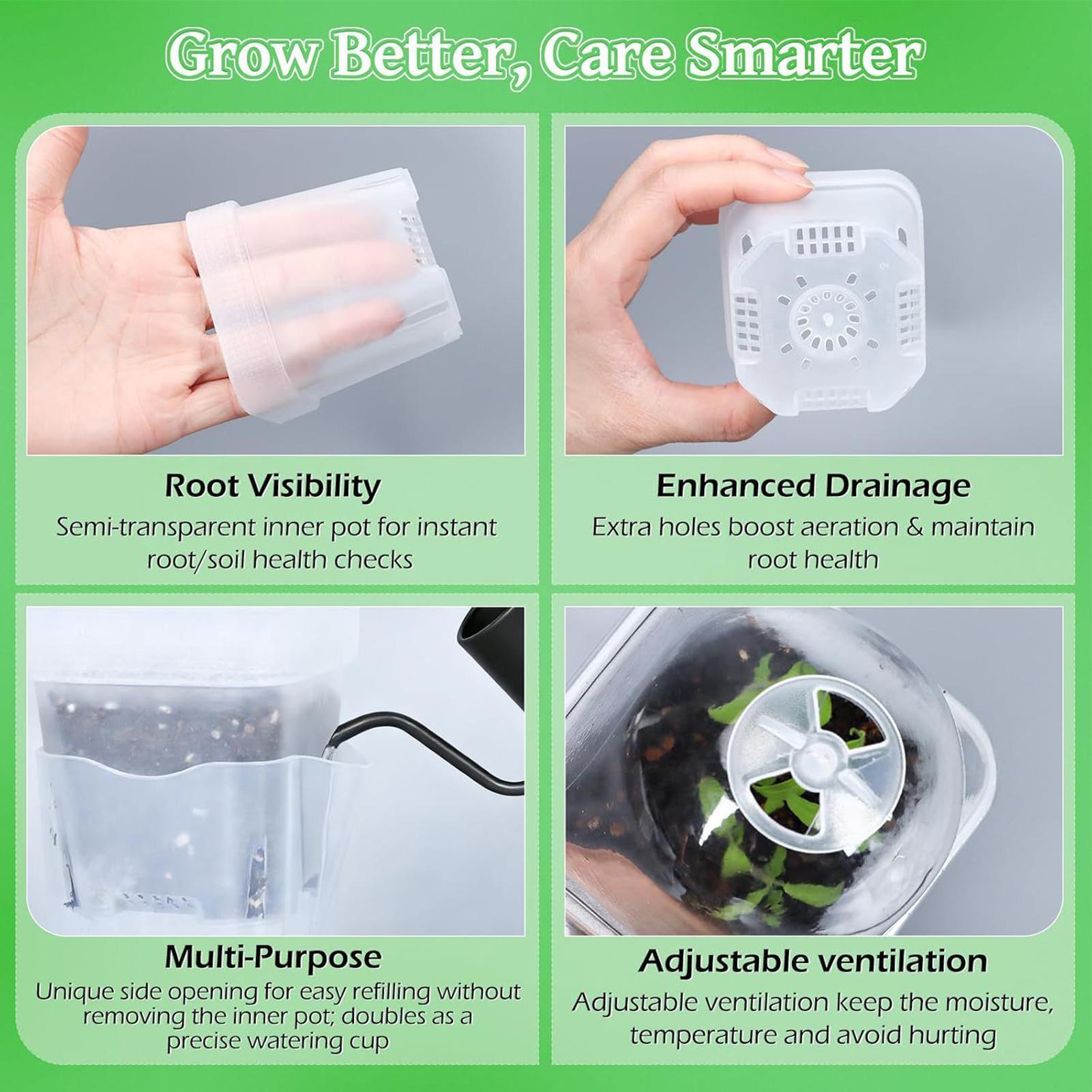 Self Watering Pots 12Pcs Seed  - Dome Propagation Kit recensie en prijs