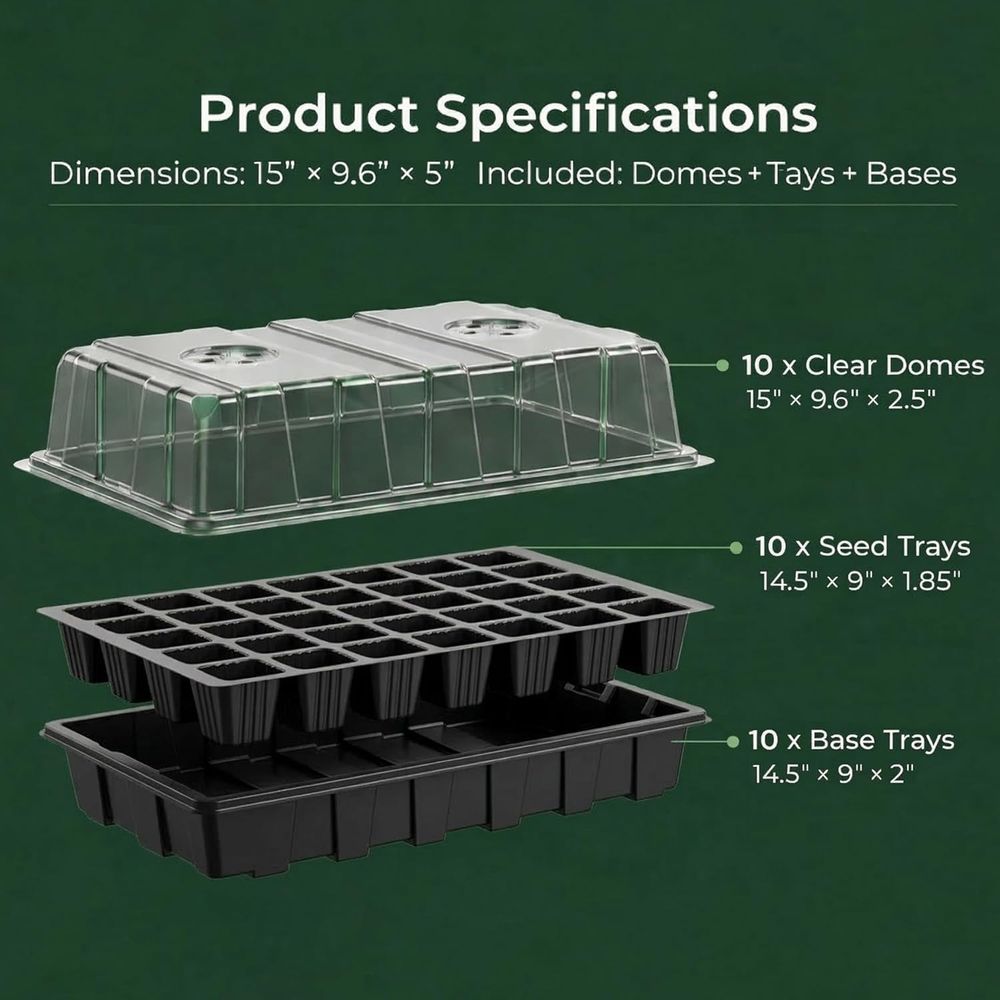 10-Set Garden Propagator Set,  - Dome Propagation Kit recensie en prijs